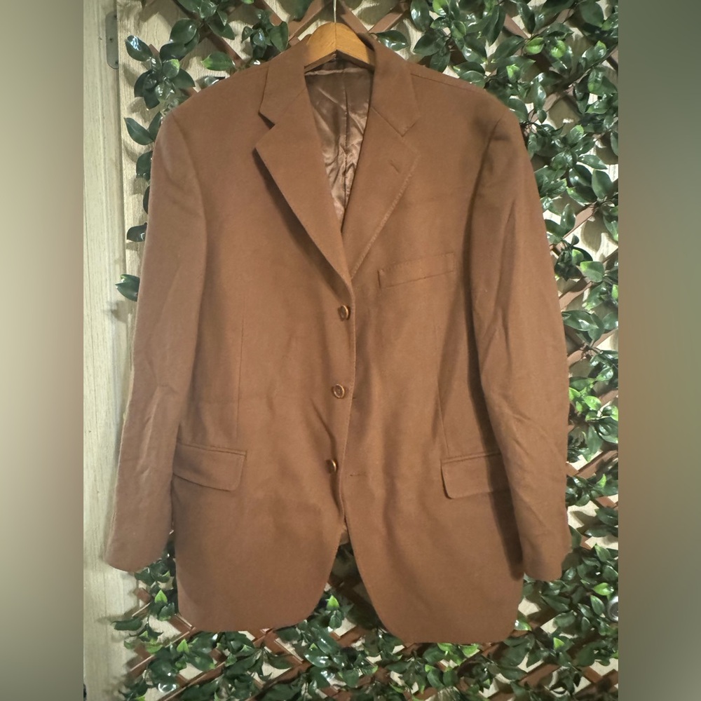 Classic Movimento Cashmere Blend Brown Men's Blazer Size 42R NWT